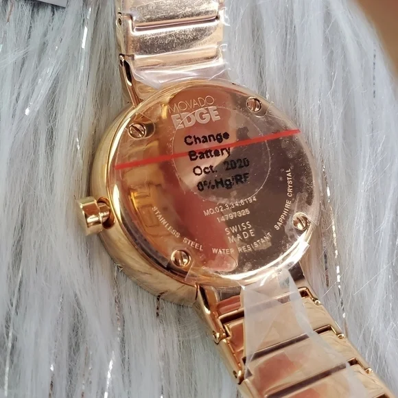 New Movado Edge Rose Gold PVD Ladies Watch - Picture 6 of 10